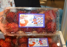 Clamshell with rambutans from HLB Specialties with a special Halloween sticker.